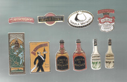 PINS PIN'S BOISSON 915 SPIRITUEUX LIQUEUR COCONUT QUICKEP BENEDICTINE TEQUILA MARTINI VODKA SMIRNOPP  LOT10 PINS - Boissons