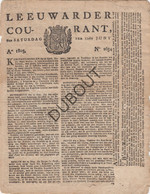 LEEUWARDEN - Krant/Journal - Leeuwarder Courant 1803 - Drukkerij Ferwerda (V583D) - General Issues