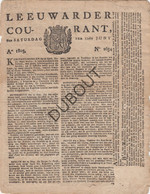 LEEUWARDEN - Krant/Journal - Leeuwarder Courant 1803 - Drukkerij Ferwerda (V583D) - Informaciones Generales