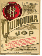 ETIQUETTE.34.FRONTIGNAN.LE MEILLEUR DES APERITIF.QUINQUINA " JOP " CE VIN N'EST PAS UN MEDICAMENT.H.GUIS. - Non Classés