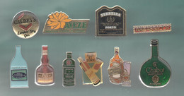 PINS PIN'S BOISSON 916 SPIRITUEUX LIQUEUR AMBASSADOR GILBEY'S GIN GRAND MARNIER BLUE SPESERS PORTO FERREIRA LOT10 PINS - Boissons