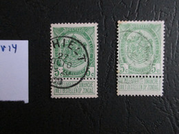 Nr 83 - Variëteit Luppi V 14 (2) - 1 X Stempel Thielt - Andere & Zonder Classificatie