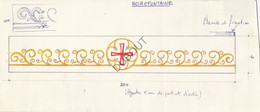 NOIREFONTAINE - Dessin Original Par Le Firme Vandenhoute à Anderlecht, Eglise De La Fontaine  (P252) - Manuscripts