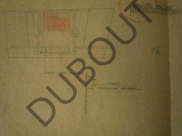 KALLO - Originele Tekening Door Firma Vandenhoute In Anderlecht Voor Ontwerp Biechtstoel Kerk Van Kallo  (P251) - Manuscripts