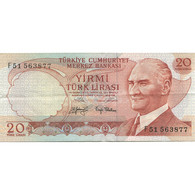 Billet, Turquie, 20 Lira, 1970, KM:187b, SUP - Türkei