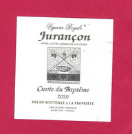 Etiquette De Vin Jurançon. Cuvée Du Baptême Roi Henri IV. Carapace De Tortue. Jurançon Wine Label. Turtle Shell Cradle. - Turtles