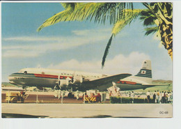 Vintage Rppc JAL Japan Air Lines Douglas Dc-6 Hawaii 50th Anniversary - 1919-1938: Entre Guerres