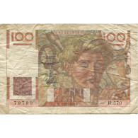 France, 100 Francs, Jeune Paysan, 1953, 1953-12-03, B, Fayette:28.40, KM:128d - 100 F 1945-1954 ''Jeune Paysan''