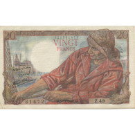 France, 20 Francs, Pêcheur, 1942, 1942-11-05, NEUF, Fayette:13.4, KM:100a - 20 F 1942-1950 ''Pêcheur''