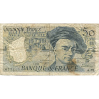 France, 50 Francs, Quentin De La Tour, 1990, A.59, B, Fayette:67.16, KM:152e - 50 F 1976-1992 ''Quentin De La Tour''