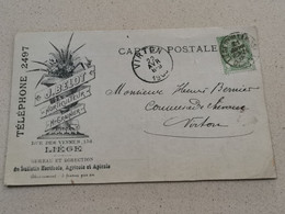 Carte Postale, Jules Belot, Liège 1909 Envoyé à Virton - Postkaarten [1871-09]