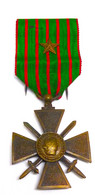 K82 - Médaille Croix De Guerre 1914-1918 Une Citation - N° 25 - France