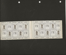FRANCHISE MILITAIRE - FRANCE -N° 10 A  BLOC DE 10 PROVENANT DE CARNET NEUF S G - ANNEE 1940 - - Military Postage Stamps