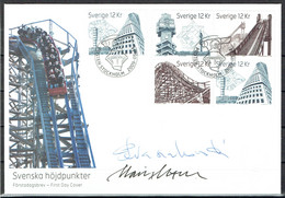 Martin Mörck. Sweden 2009. Tall Buildings Michel 2702-2705A FDC. Signed. - Storia Postale