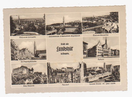 Ak. Landshut, Mehrbildkarte: Rathaus, Dreifaltigkeitsplatz, Burg Trausnitz, Neustadt U.a. - Landshut