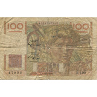 France, 100 Francs, Jeune Paysan, 1952, 1952-10-02, B, Fayette:28Bis/1, KM:128e - 100 F 1945-1954 ''Jeune Paysan''