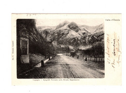 14964 " VOGOGNA-EPIGRAFE ROMANA SULLA STRADA NAPOLEONICA "-VERA FOTO-CART. POST. SPED.1902 - Verbania