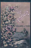 Un Baiser De Villars Sous Yens VD Avec Des Fleurs  (2541) - Yens