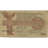 Billet, Espagne, 1 Peseta, 1937, KM:94, B - 1-2 Pesetas