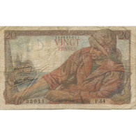 France, 20 Francs, Pêcheur, 1942, 1942-11-05, TB, Fayette:13.4, KM:100a - 20 F 1942-1950 ''Pêcheur''