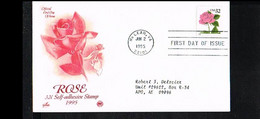 1995 - USA FDC Mi. 2571 BA - Flora - Flowers - Rose [P04_815] - 1991-2000