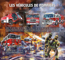 2015 CENTRAL AFRICAN REP. MNH.  FIRE ENGINES   |  Yvert&Tellier Code: 4176-4179  |  Michel Code: 5930-5933 - Repubblica Centroafricana