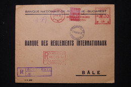 ROUMANIE - Enveloppe Commerciale De Bucarest Pour La Suisse En Recommandé En 1948, Affranchissement Mécanique - L 112889 - Brieven En Documenten