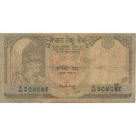 Billet, Népal, 10 Rupees, Undated (1985-87), KM:31a, B - Népal