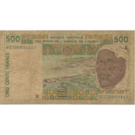 Billet, West African States, 500 Francs, 2002, KM:110Am, TB - Estados De Africa Occidental