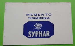 Buvard 1029 - Laboratoire - Mémento 1 - SYPHAR - Etat D'usage : Voir Photos - 21.5x13.5 Cm Fermé Environ - Années 1950 - Produits Pharmaceutiques