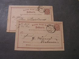 DR  Zwei Alte Karten  Leipzig Steele Ab 1874 - Stamped Stationery