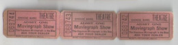 3 Tickets D'Entrée / MOVIEGRAPH SHOW: Theatre/ Admit One /The Keystone Moviegraph Is The Best/Vers 1930-50   TCK235 - Tickets D'entrée