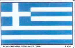 USA - Greece/Flag, Telenic Prepaid Card $100, Sample - Greece