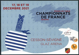 = FRANCE - 2021 - Championnats Cesson-Sévigné - Carte Postale - Tennis Table Tischtennis Tavolo - AFCTT - Table Tennis