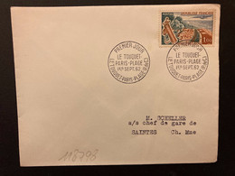 LETTRE FRANCE TP LE TOUQUET PARIS PLAGE 1,00 OBL.1er SEPT 62 LE TOUQUET PARIS PLAGE (62) PREMIER JOUR - Géographie