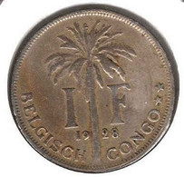 Belgian Congo 1 Franc 1927 - 1910-1934: Alberto I