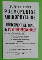 Buvard 1048 - Laboratoire Leurquin - PULMOFLUIDE AMINOPHYLLINE -Etat D'usage:voir Photos - 8x12 Cm Environ - Années 1950 - Produits Pharmaceutiques