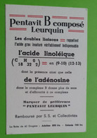 Buvard 1052 - Laboratoire Leurquin - PENTAVIT B -Etat D'usage:voir Photos - 8x12 Cm Environ - Années 1950 - Produits Pharmaceutiques