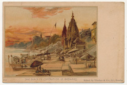 CPA - BENARES - The Place Of Contrition In Benares - ( Inde Britannique ) Lithographie - India