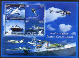 India 2008 Coast Guard Perf M/sheet Unmounted Mint - Blocchi & Foglietti