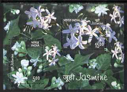 India 2008 Jasmin Perf M/sheet Containing Set Of 2 Values Unmounted Mint - Blocchi & Foglietti