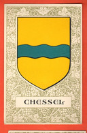 CBA-03 Ecusson District Aigle, Chessel       Non Circulé Blason, Bannière, Armoiries, Héraldique - Aigle