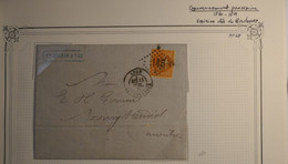 AL16 FRANCE  BELLE LETTRE 1871  POSTée A LYON   POUR BOURG ST ANDEOL  ++++N°48 ORANGE VIF ++ AFFRANCHISSEMENT PLAISANT - 1870 Bordeaux Printing