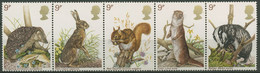 Großbritannien 1977 Wildtiere: Igel, Hase, Otter 745/49 ZD Postfrisch (C74477) - Unused Stamps