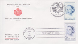 Enveloppe  FDC   1er  Jour   MONACO - U.S.A     Grace   KELLY     Emission  Commune  Avec  Les  U.S.A    1993 - Joint Issues