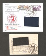 Czechoslovakia 1992 Pilsen - Chess Cancel Black And Red On Postcard, Registered With Receipt - Echecs