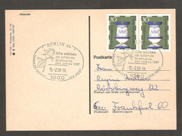 Germany - Traveled Postcard, Chess Stamps - Echecs
