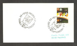 Italy 1973 Imperia - Chess Cancel On Envelope - Echecs