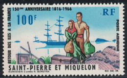 ST PIERRE ET MIQUELON - POSTE AERIENE PA N°36 - NEUF SANS TRACE DE CHARNIERE - COTE 18€80 - YT 2015. - Ongebruikt