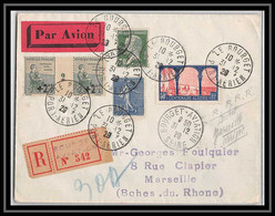 41883 La Bourget Aviation 1929 P Marseille Cachet D'arrivée TTB Aff Orphelins Millesime France Aviation Airmail Lettre - 1927-1959 Lettres & Documents